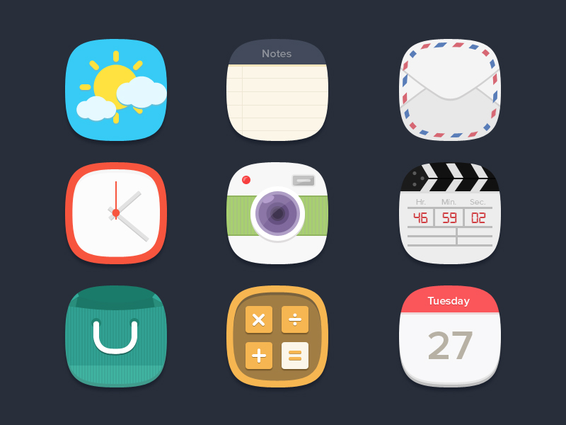 800x600 Modern Flat Icons