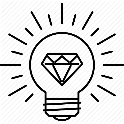 512x512 Bulb, Creative, Diamond, Good, Great, Idea, Smart Icon