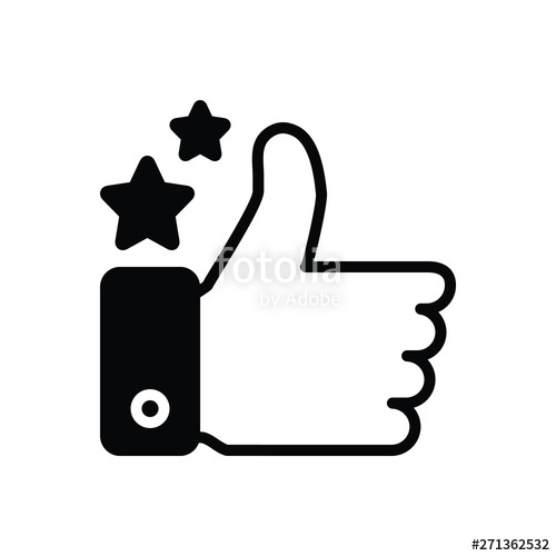 500x500 Black Solid Icon For Good Job Stock Image And Royalty Free