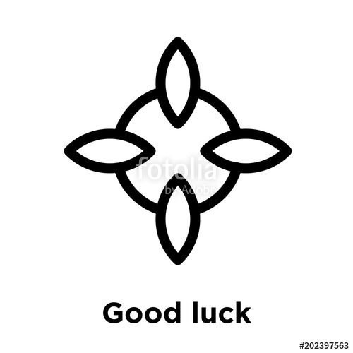 500x500 Good Luck Icon Isolated On White Background Stock Image