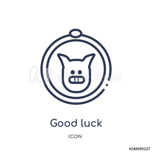 500x500 Good Luck Icon From Zodiac Outline Collection Thin Line Good Luck