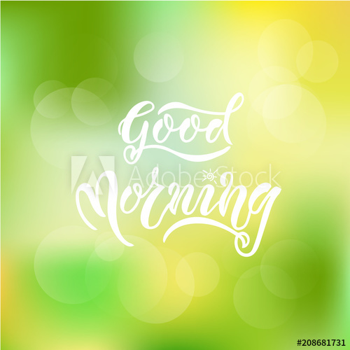 500x500 Good Morning Card Vector Illustration Template For Budge