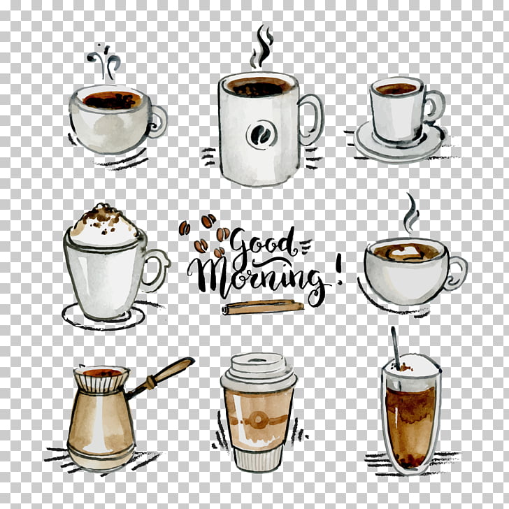 728x728 Coffee Euclidean Icon, Coffee Cup Collection, Assorted Beverage