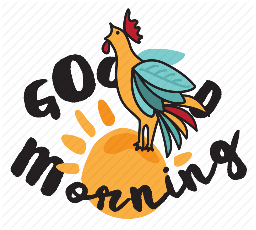512x461 Dawn, Good Morning, Network, Rooster, Social, Sun Icon