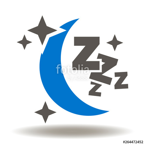 500x500 Good Night Icon Vector Sleep Logo Moon Sky Stars Z Z Z Health