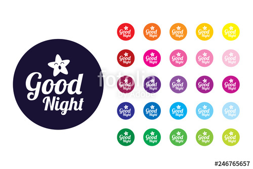 500x334 Good Night Sign Icon Good Night Color Symbol Stock Image