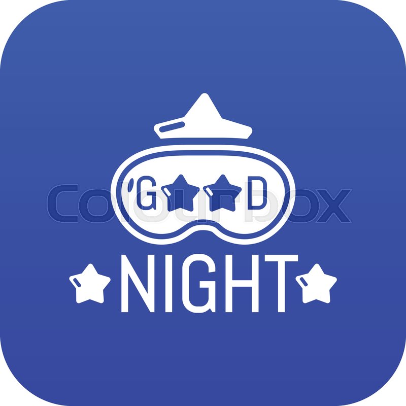 800x800 Good Night Icon Blue Vector Isolated Stock Vector Colourbox