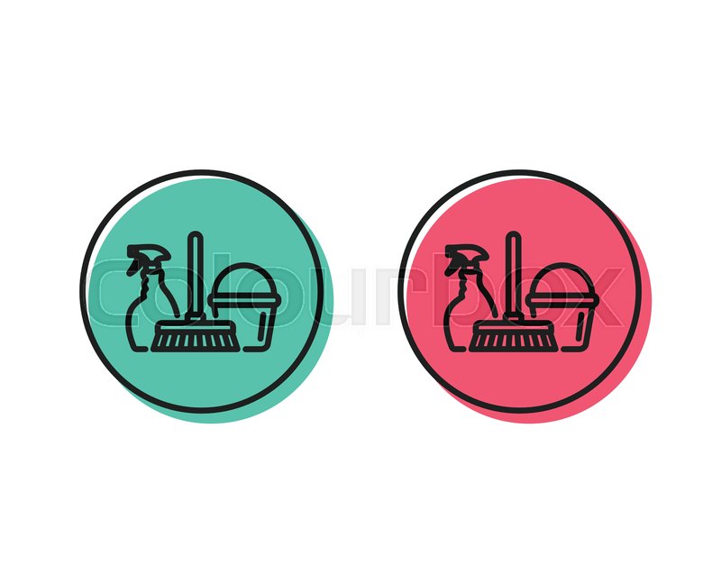 Cleaning Service Line Icon Spray, Stock Vector Colourbox 800x647 Cleaning Service Line Icon Spray, Stock Vector Colourbox