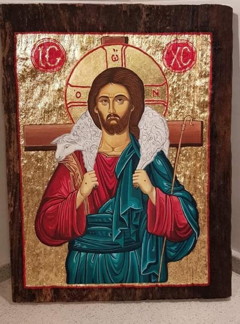794x1072 Icon Jesus Christ The Good Shepherd Icon Jesus Christ Good Etsy