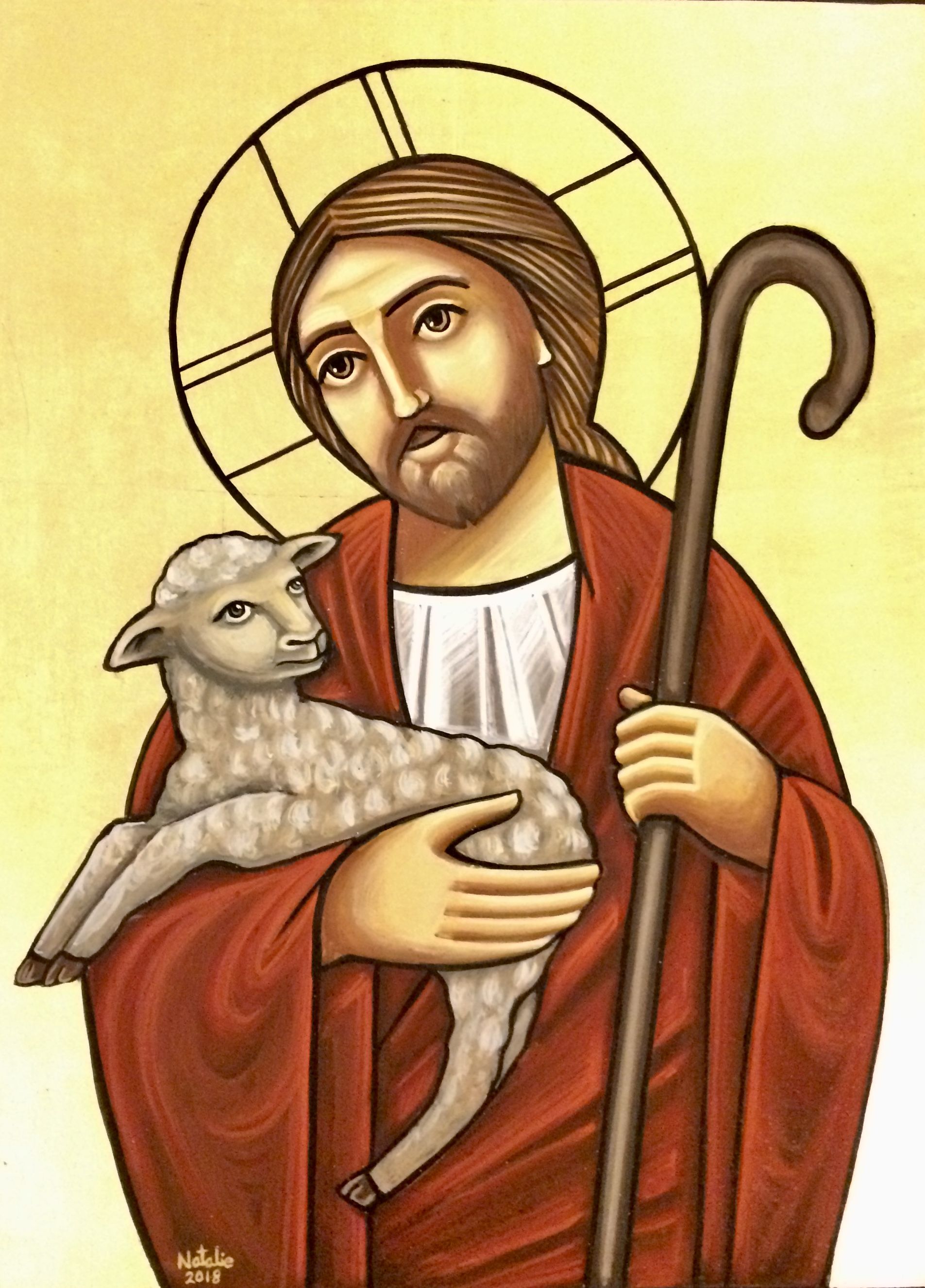 1905x2652 The Good Shepherd Coptic Icon Coptic Christian Art