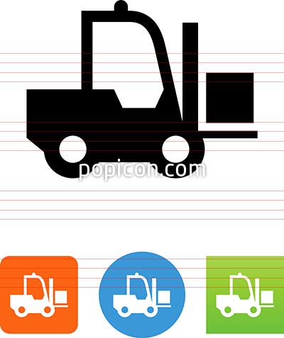 400x477 Forklift With Goods Icon