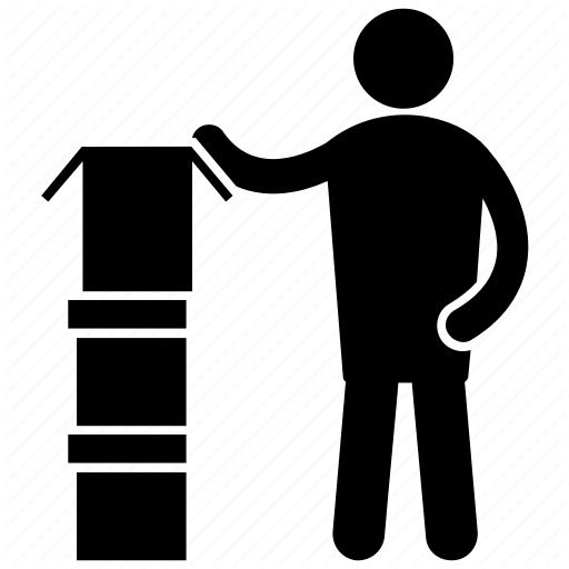 512x512 Arranging Cardboards, Factory Worker, Finished Goods, Labour