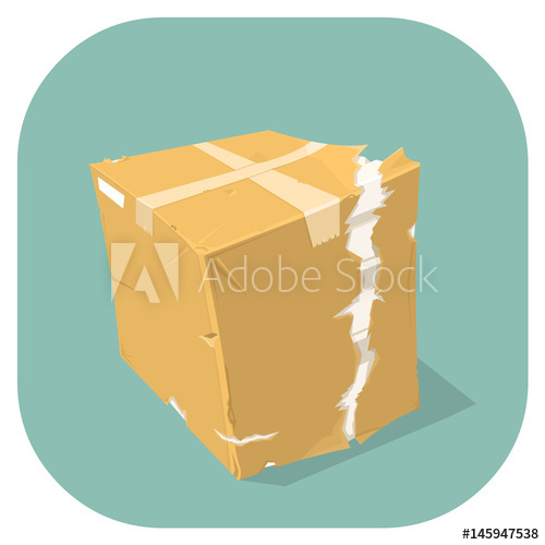 500x500 Vector Damaged Goods Icon A Vector Illustration Icon Of A Badly