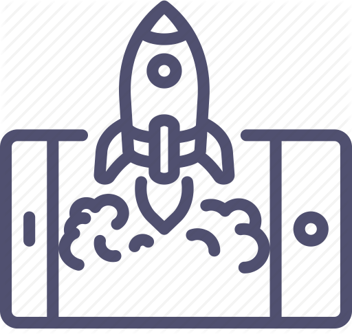 512x486 App, Business, Launch, Mobile, Process, Rocket, Start Icon