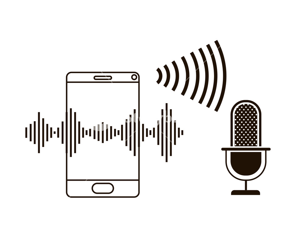 1000x800 Smartphone With Voice Assistant Icon Vector Illustration Design