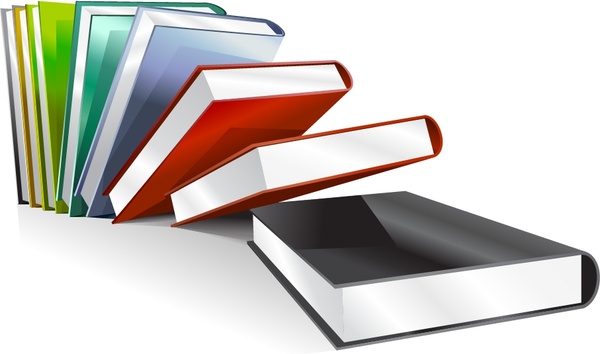 600x354 Books Icon Shiny Colorful Design Free Vector In Encapsulated
