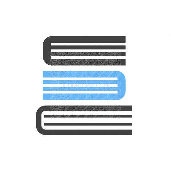 600x600 Pile Of Books Blue Black Icon