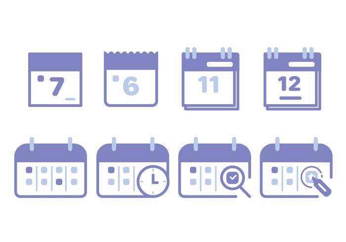 Calendar Icon Set 700x490 Calendar Icon Set