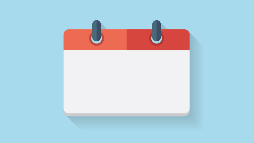 Flat Animation Calendar Icon Stock Footage Video 852x480 Flat Animation Calendar Icon Stock Footage Video