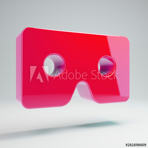Volumetric Glossy Hot Pink Vr Cardboard Icon Isolated On White 500x500 Volumetric Glossy Hot Pink Vr Cardboard Icon Isolated On White