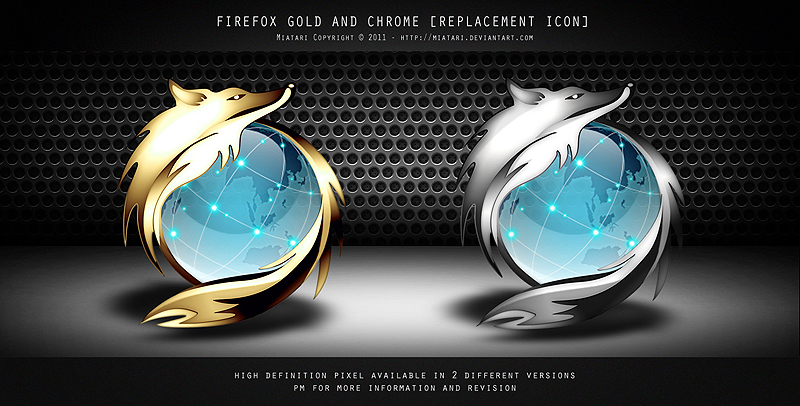 800x406 Firefox Gold Chrome Icon