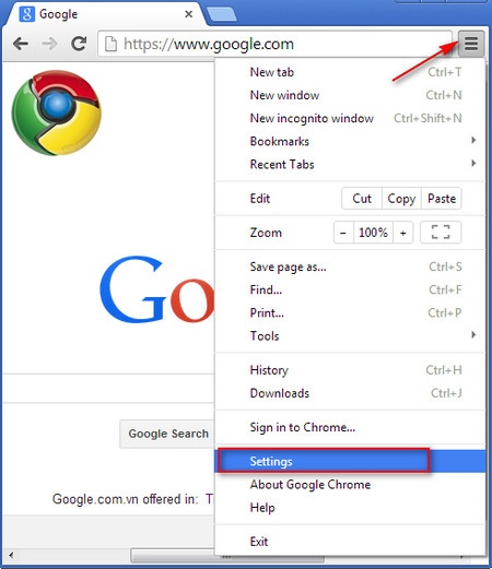 google chrome homepage icons