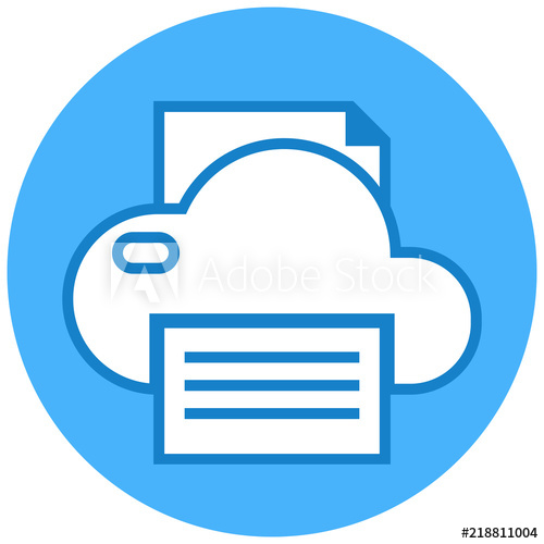 Cloud Print Icon 500x500 Cloud Print Icon