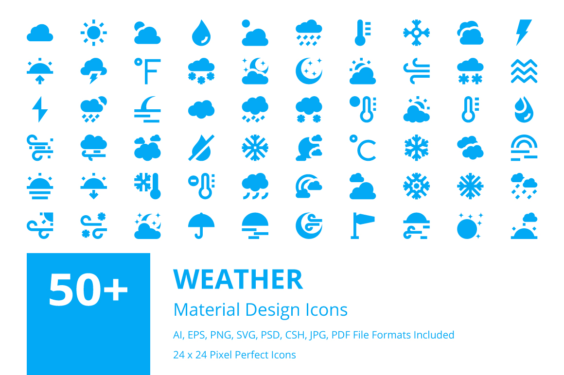 Weather Material Design Icons 1160x772 Weather Material Design Icons