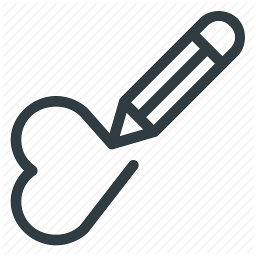 512x512 Day, Draw, Drawing, Heart, Love, Pencil, Romantic Icon