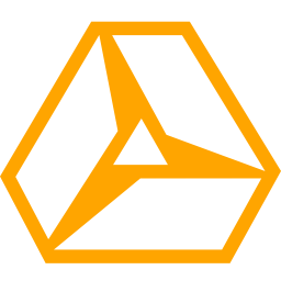 256x256 Free Orange Google Drive Icon