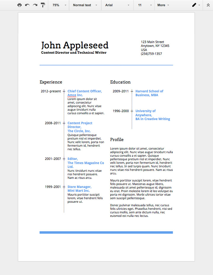 720x932 How To Make A Professional Resume In Google Docs