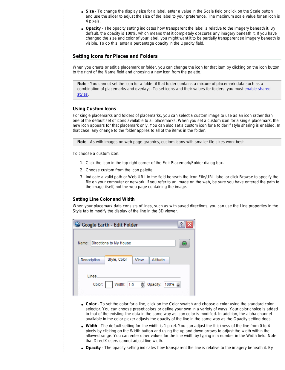954x1235 Setting Icons For Places And Folders, Using Custom Icons, Setting