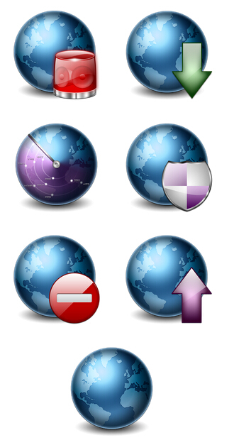 330x627 Designer Blue Earth Desktop Icon Png