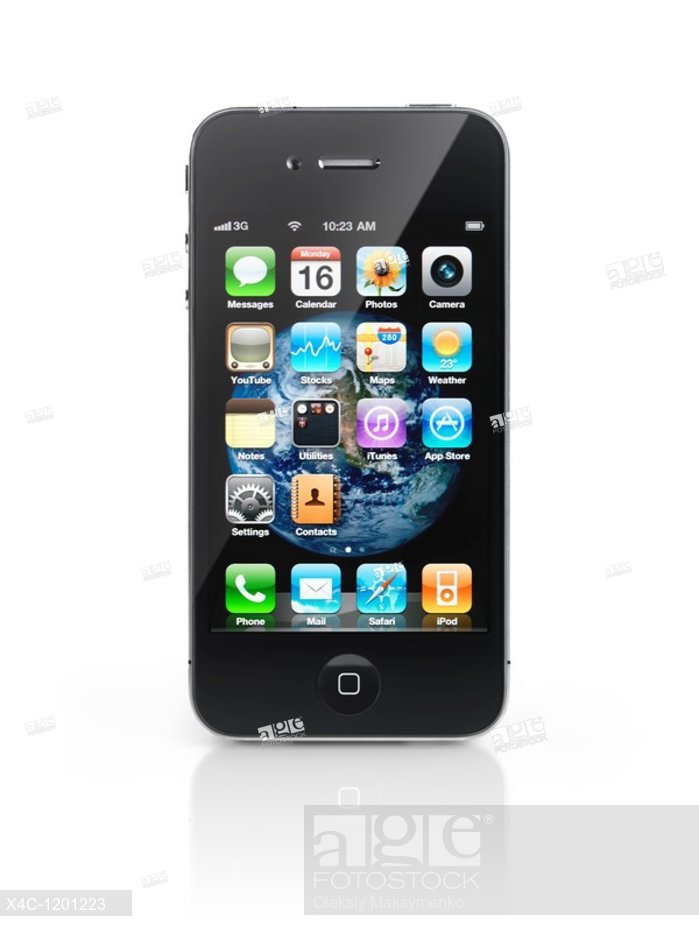 699x931 Apple Iphone Smartphone With Desktop Icons And Earth Globe