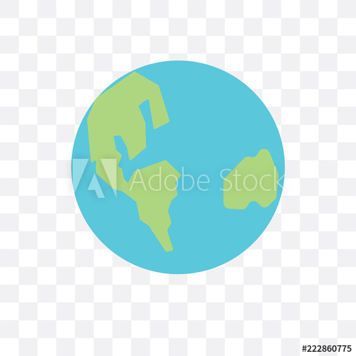 500x500 Planet Earth Icon Isolated On Transparent Background Simple
