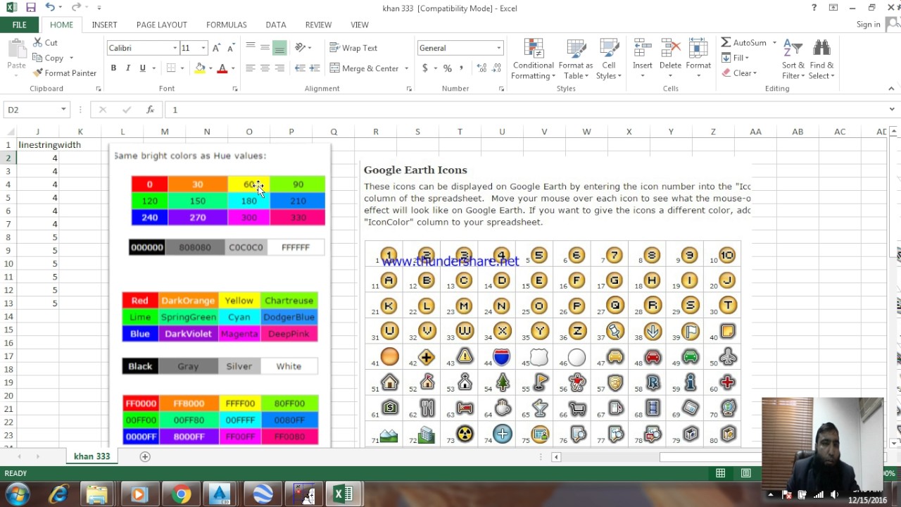 1280x720 Excel To Google Earth