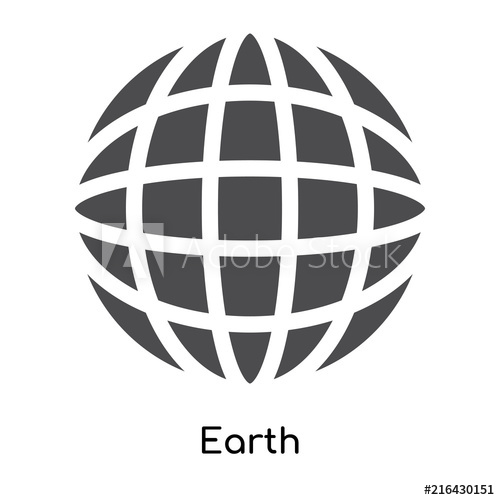 500x500 Earth Icon Vector Sign And Symbol Isolated On White Background