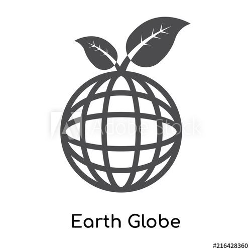 500x500 Earth Globe Icon Vector Sign And Symbol Isolated On White