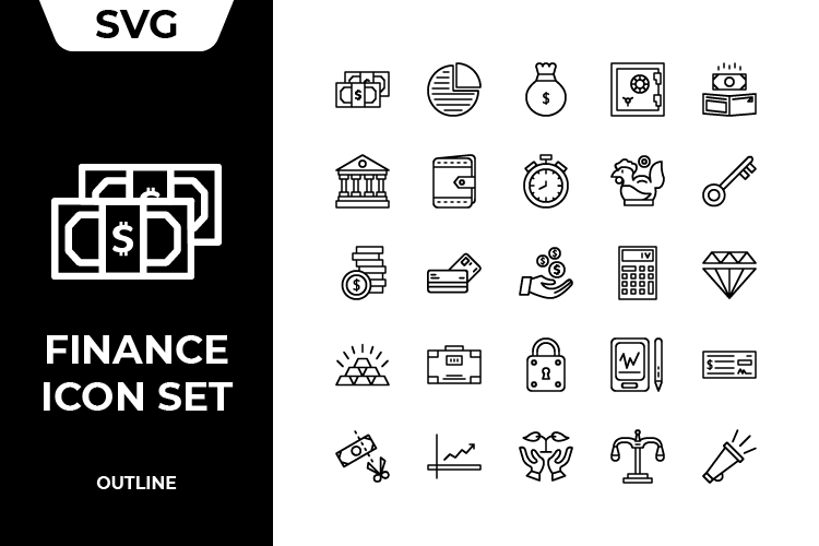750x500 Finance Icon Set