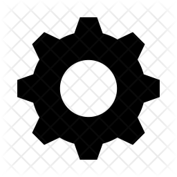 256x256 Gear Icon Of Glyph Style