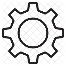 256x256 Gear Icon Of Line Style