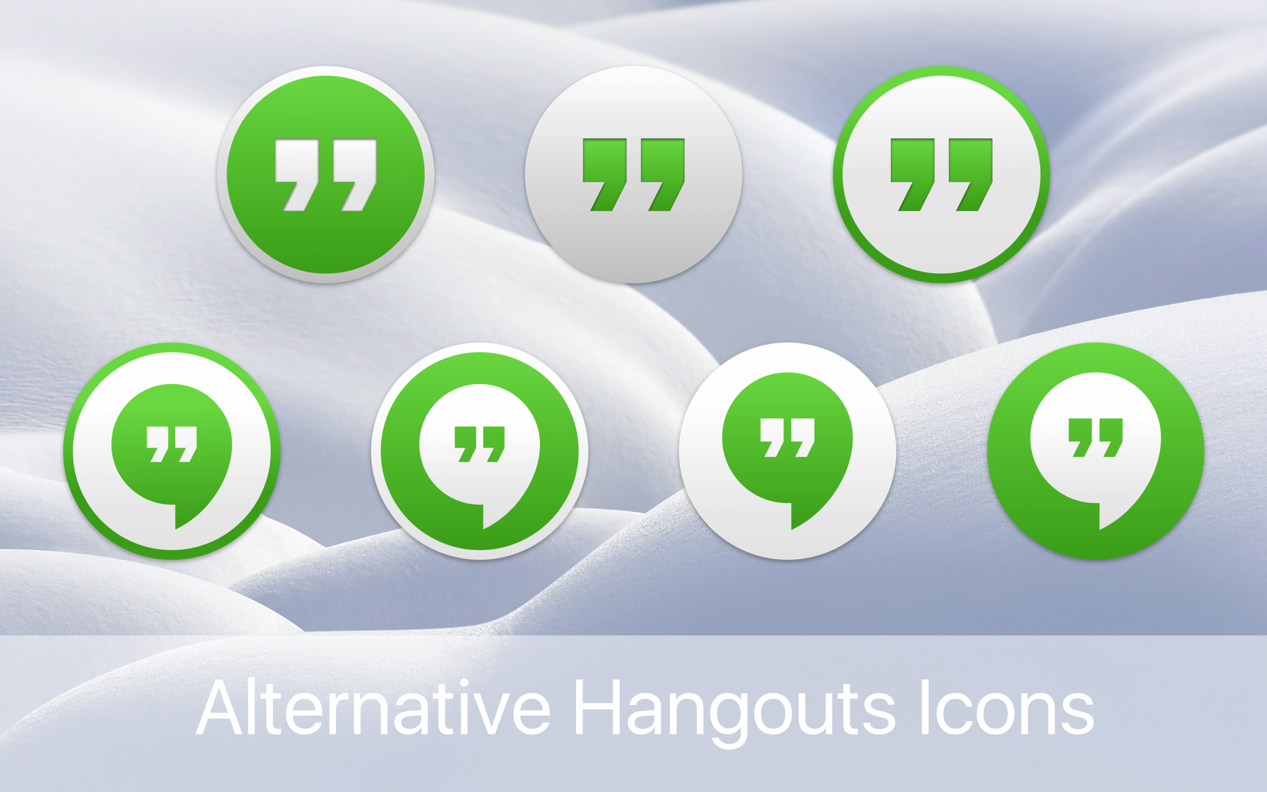 4078x2549 Alternative Yosemite Like Hangouts Icons