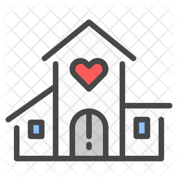 256x256 Home Icon Of Colored Outline Style