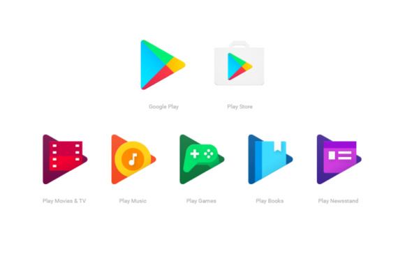 580x387 Google Play App Icons Get A Makeover With Sharper Colors, Flatter