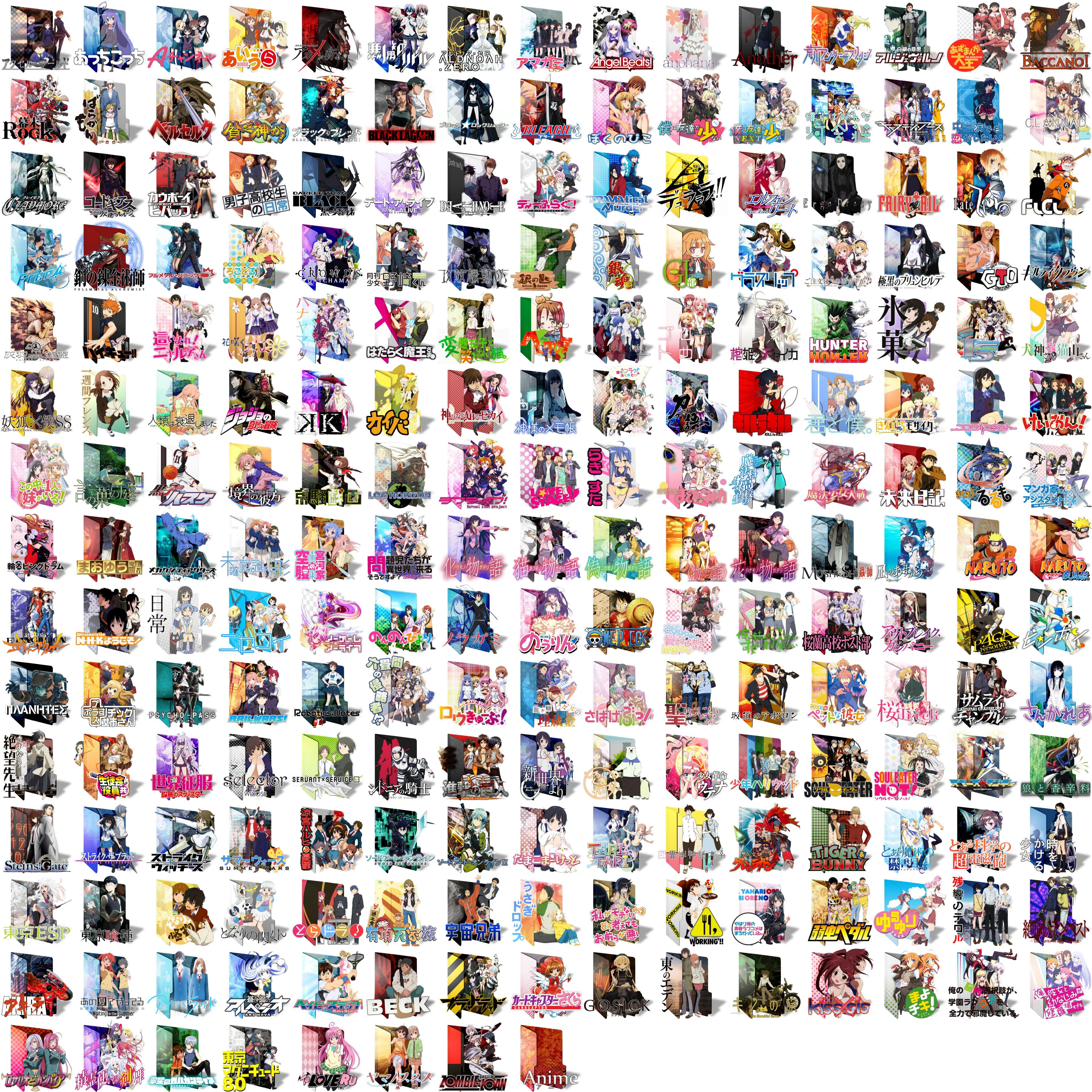 3840x3840 Anime Folder Icon Megapack! Icons Ready To Download Anime
