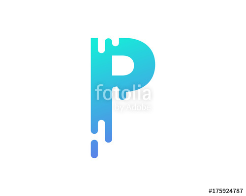 500x400 Letter P Paint Wet Icon Logo Design Element Stock Image