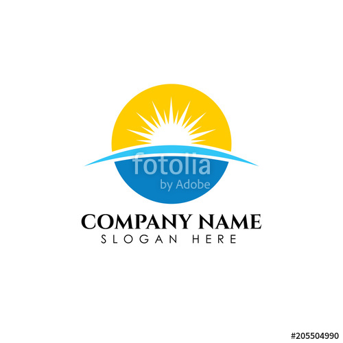 500x500 Sunset Logo Template Vector Illustration Icon Logo Template Sun