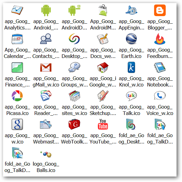 600x600 Desktop Fun Google Themed Icon Packs