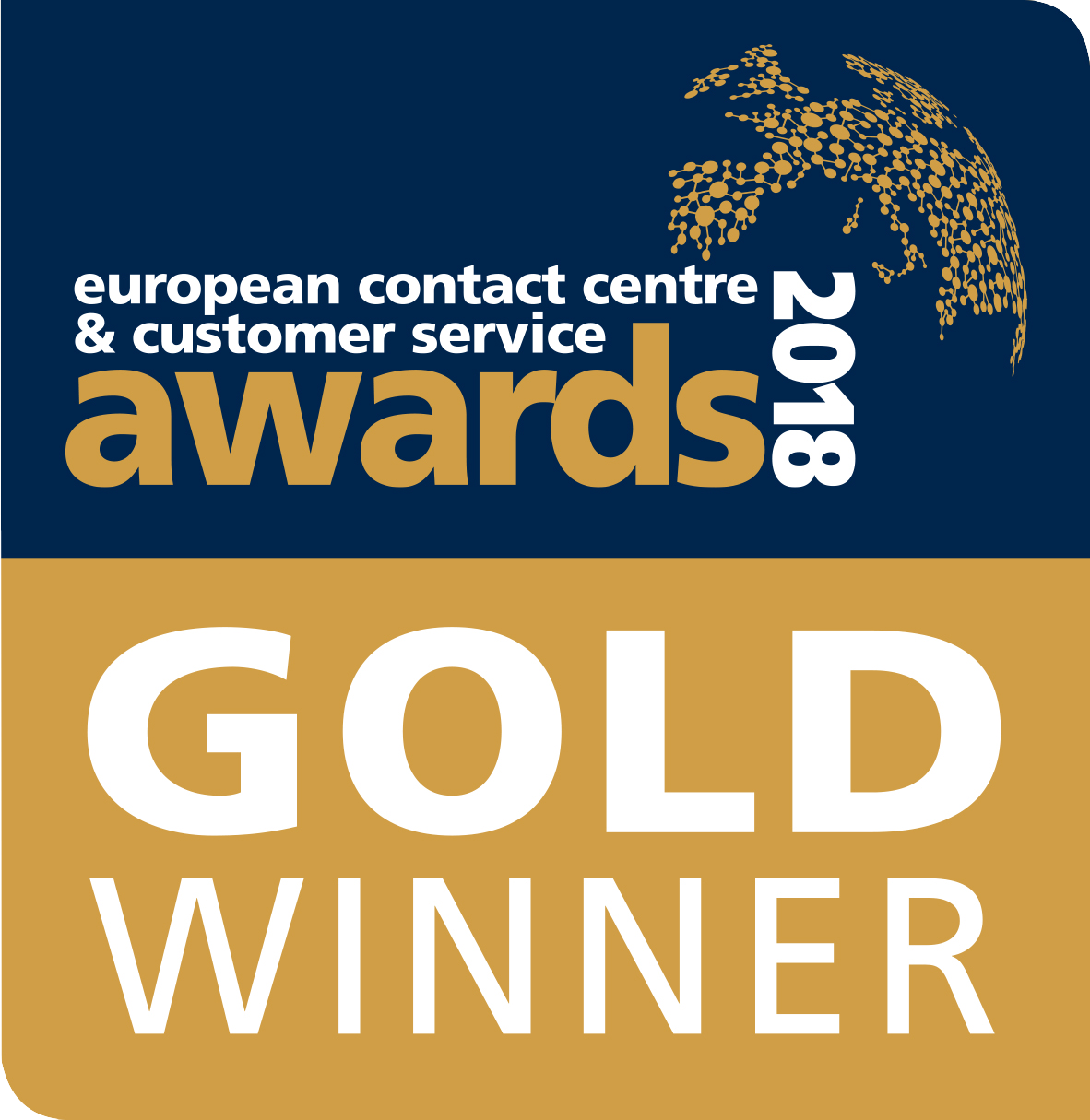 1182x1215 Ecccsa Gold Winner Logo Icon Contact Call Centre The Icon Advantage