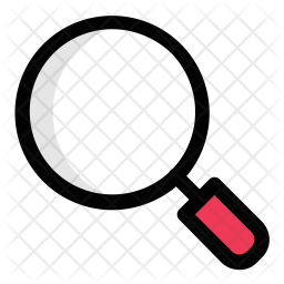 256x256 Magnifying Glass Icon Of Colored Outline Style